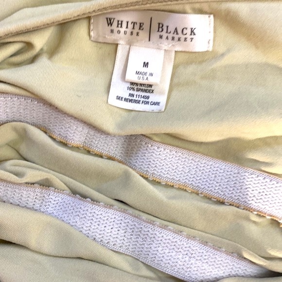 White House Black Market cashew tan camisole with built in shelf bra - Picture 3 of 5